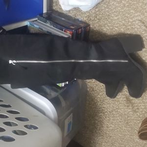 Black knee high boots